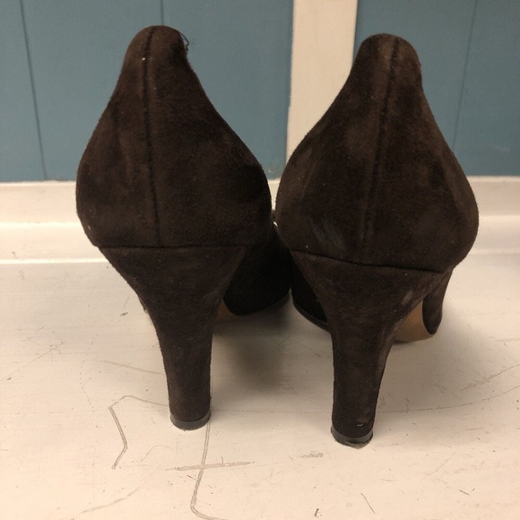 Moschino Cheap and Chic Womens Brown Suede Bow Accents Heels Shoes Bow US 8 / 39 - Picture 6 of 10